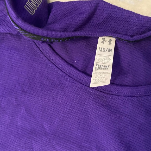 Under Armour Purple Athletic T-Shirt - Picture 3 of 4